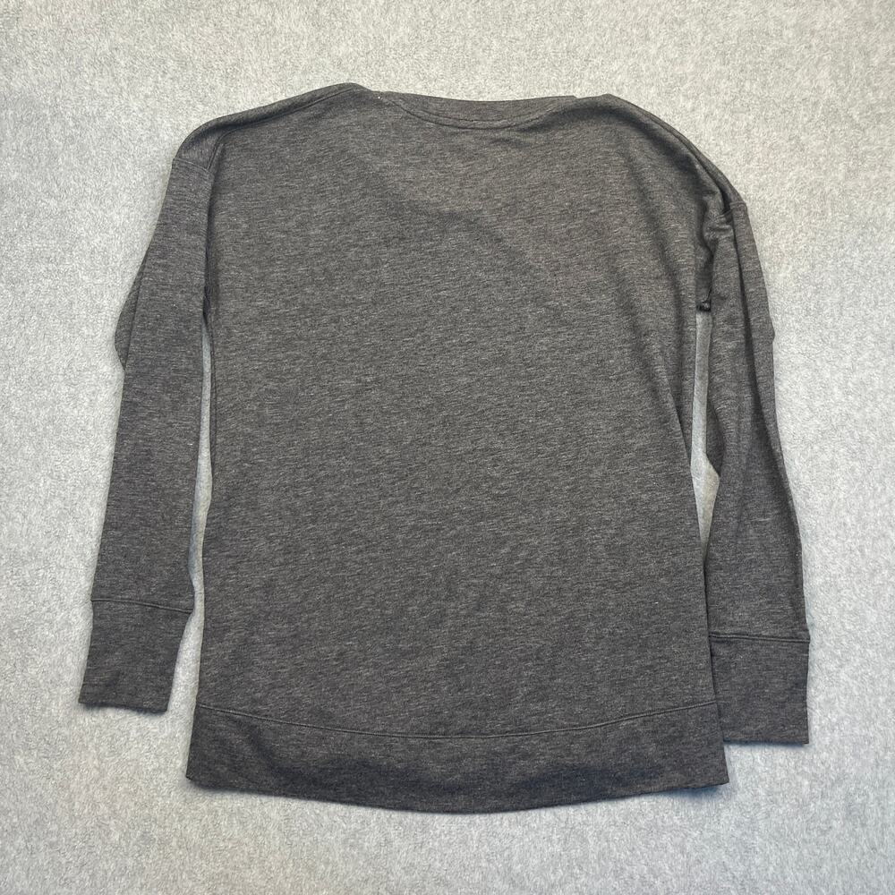 cuddl duds t-shirt gray crew neck long sleeve womens small - Picture 4 of 7